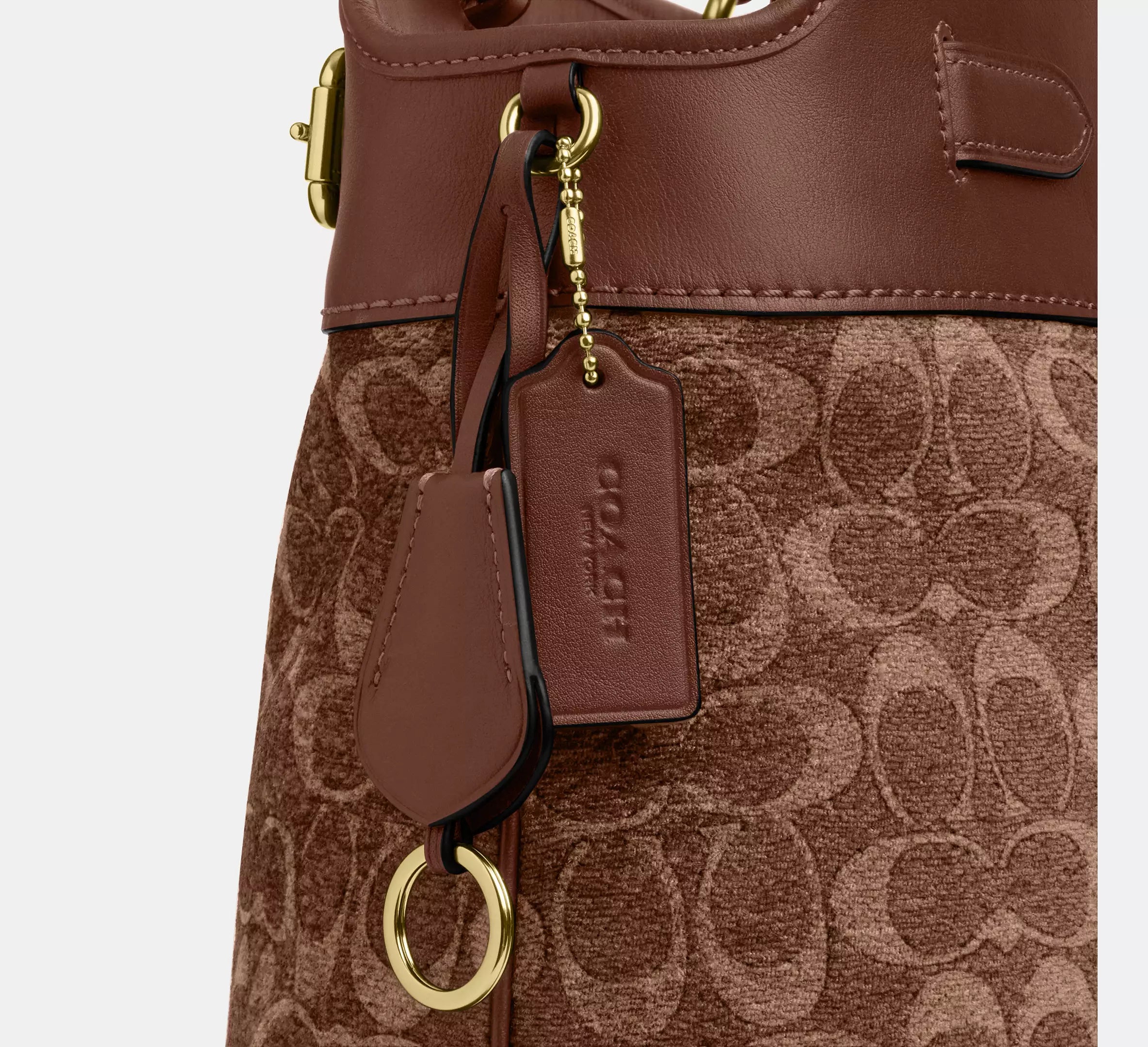 Easton Tote Bag In Signature Chenille Light Khaki Coach