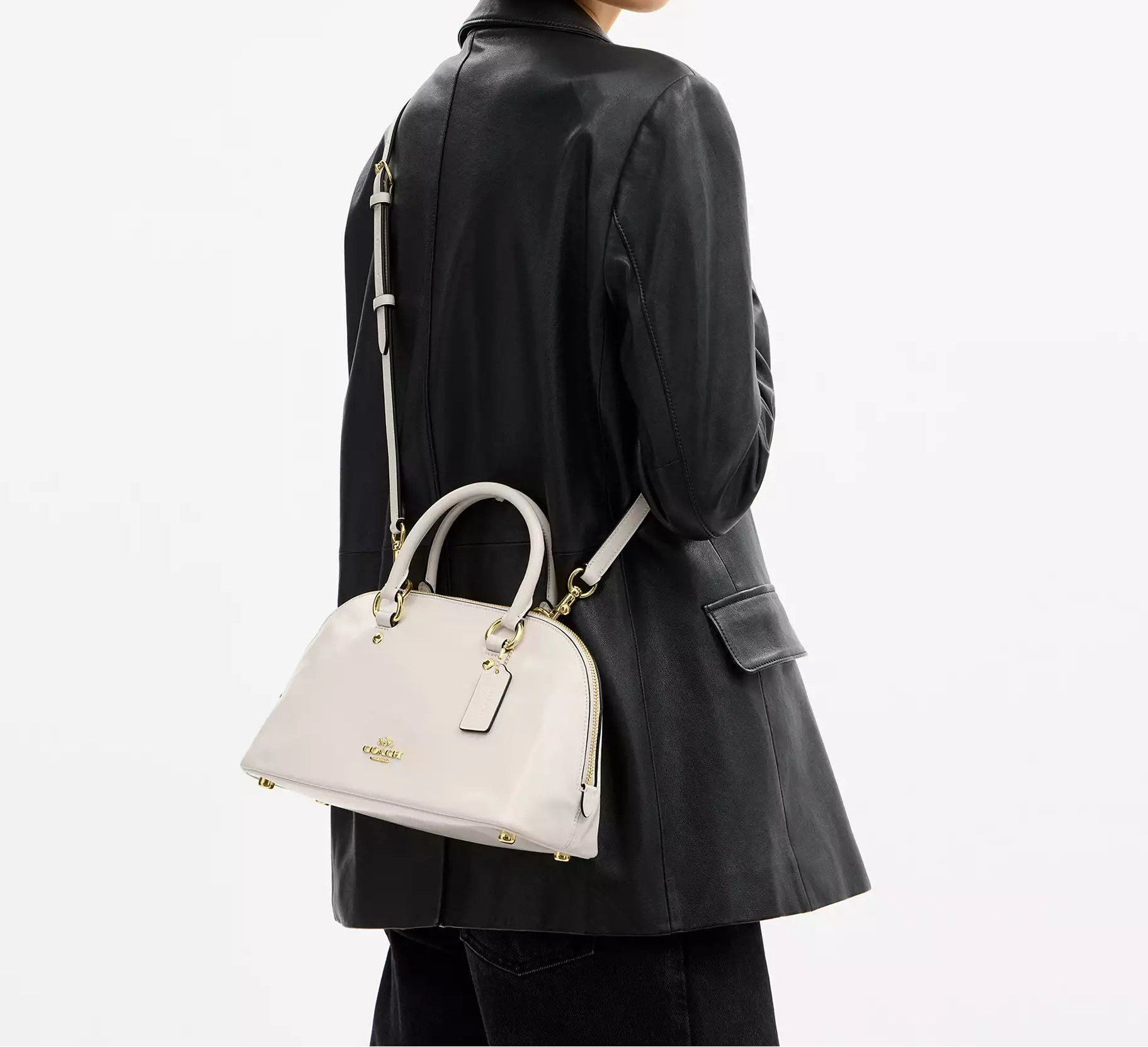 Lara Satchel Bag Chalk Coach