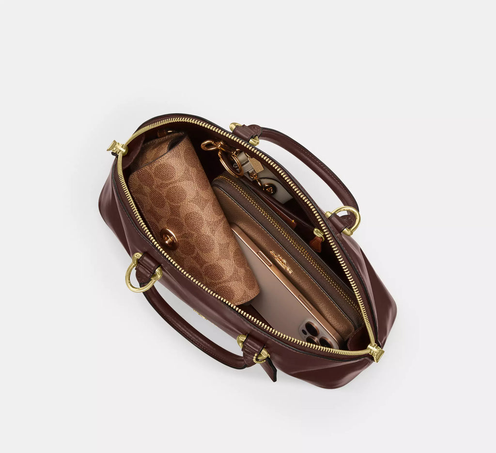 Lara Satchel Bag Maple Coach