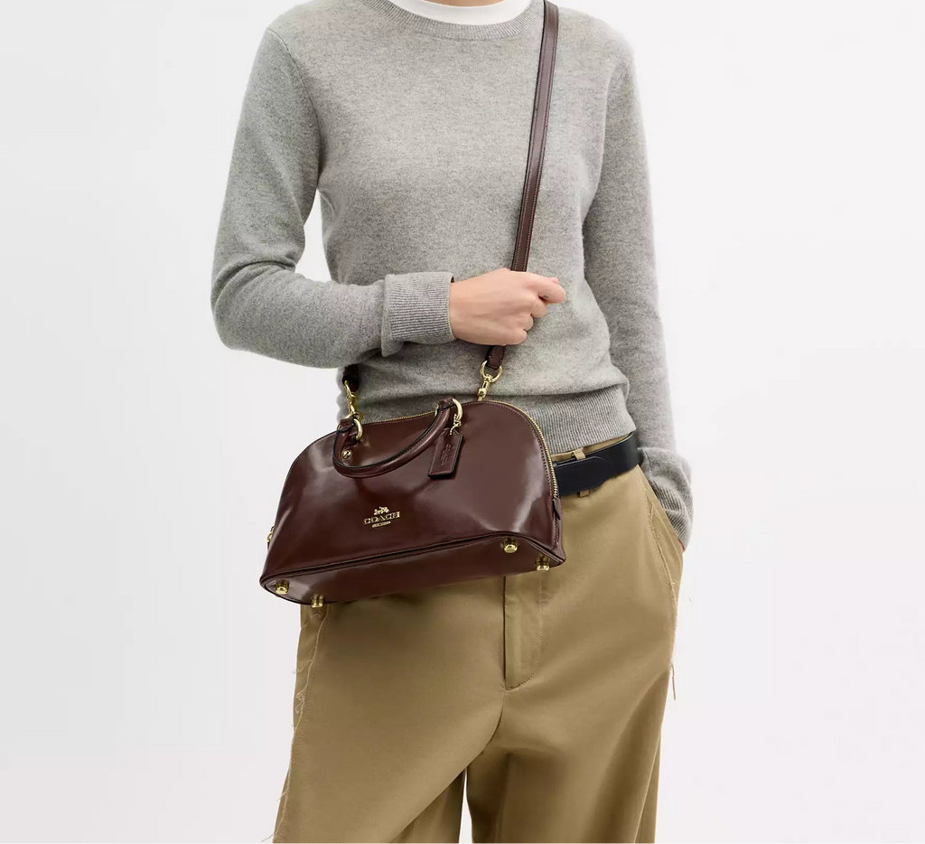 Lara Satchel Bag Maple Coach