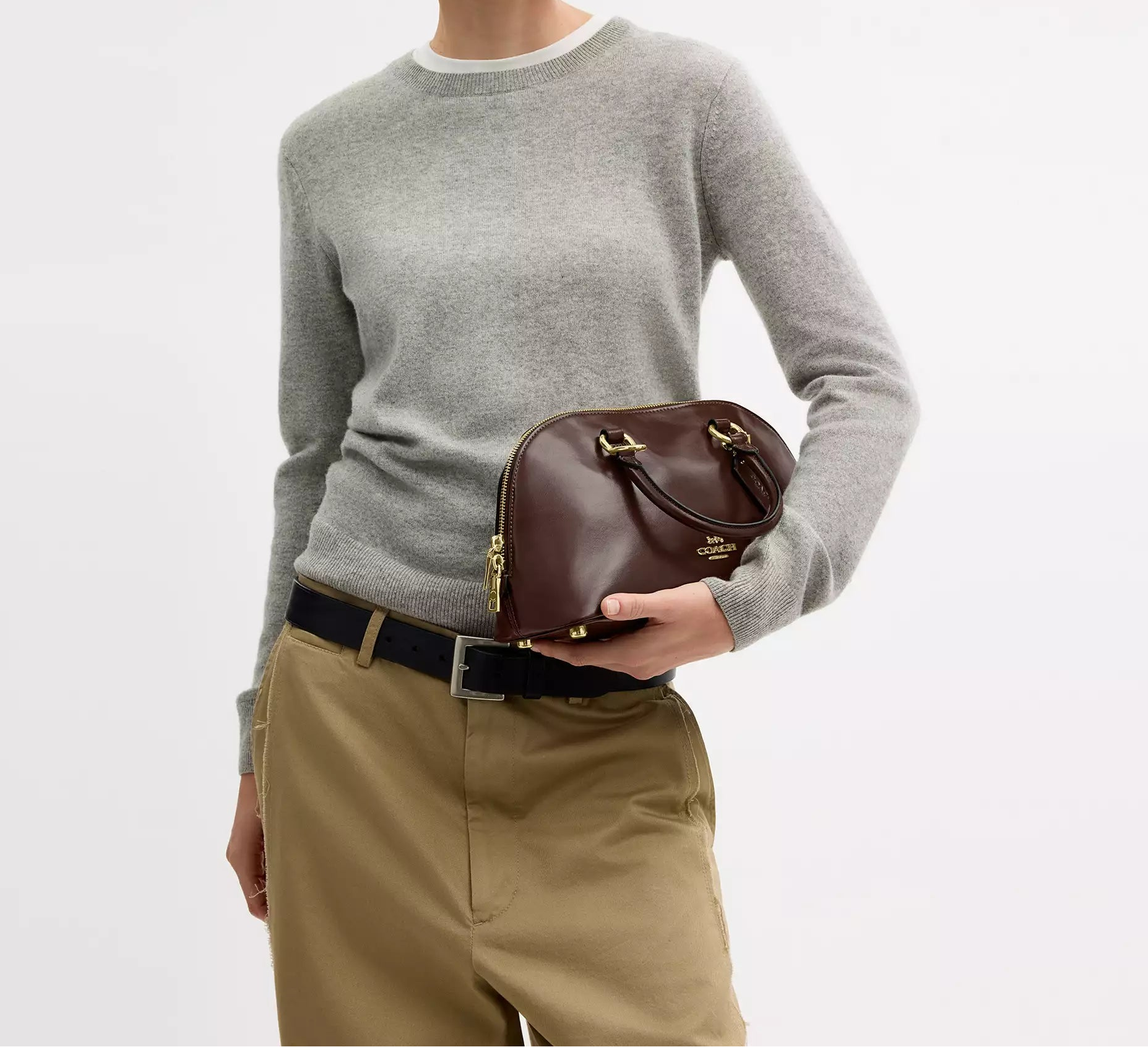 Lara Satchel Bag Maple Coach