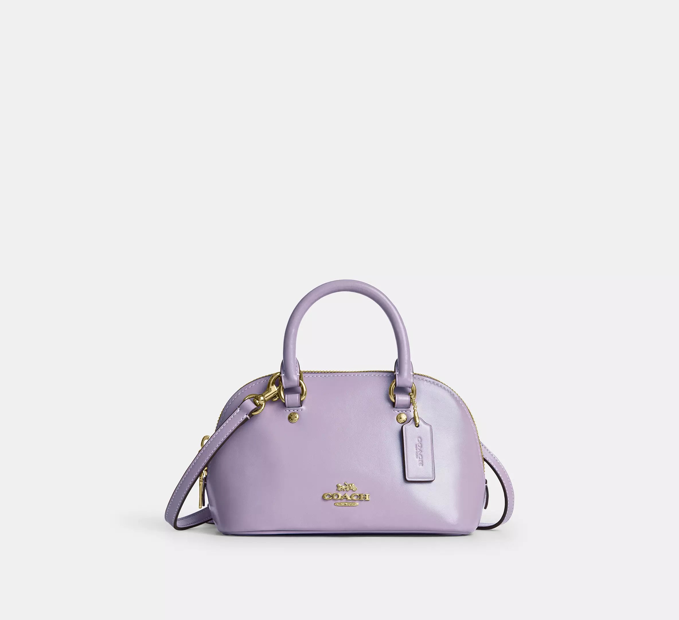 Lara Mini Satchel Bag Lilac Coach
