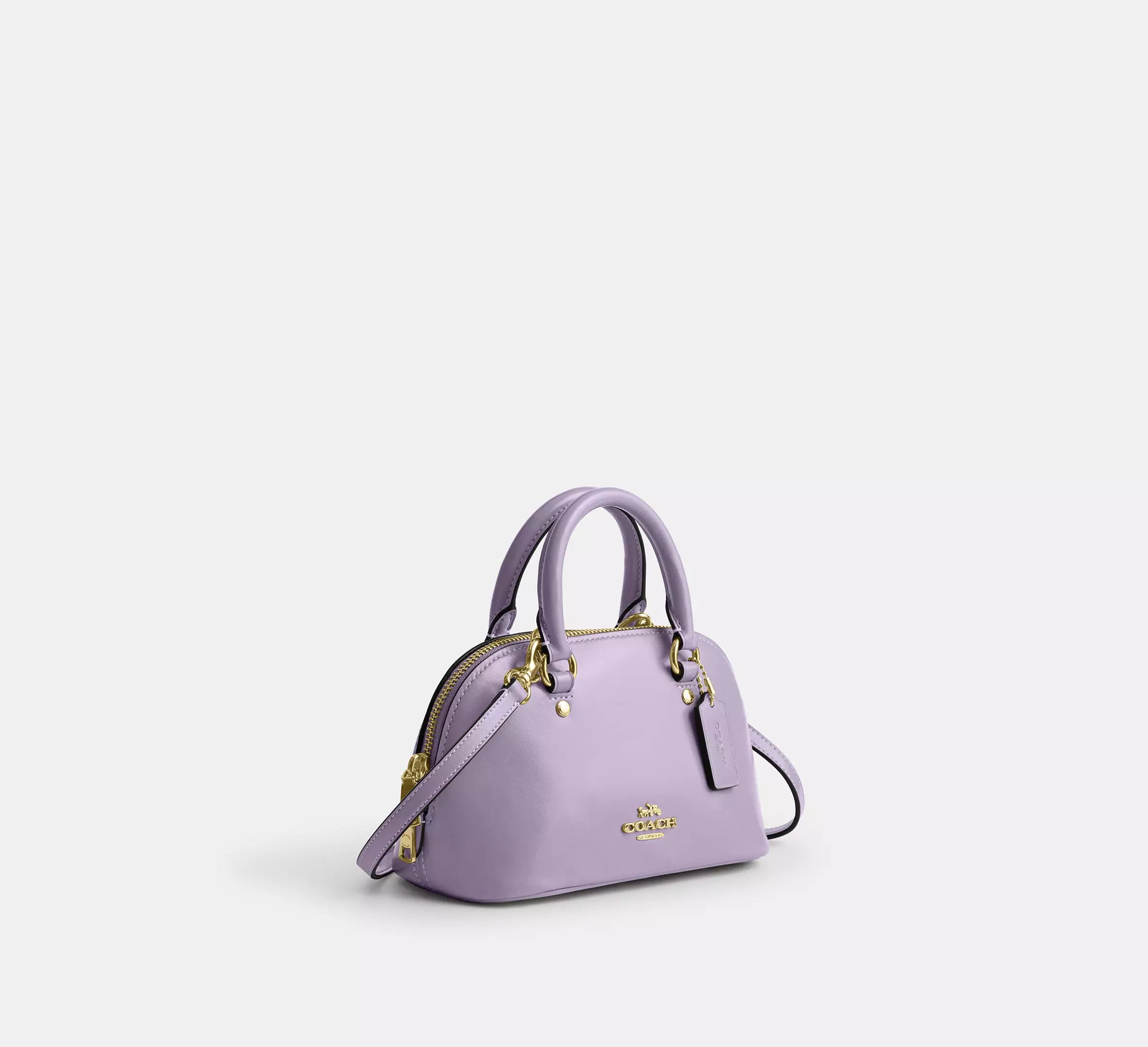 Lara Mini Satchel Bag Lilac Coach