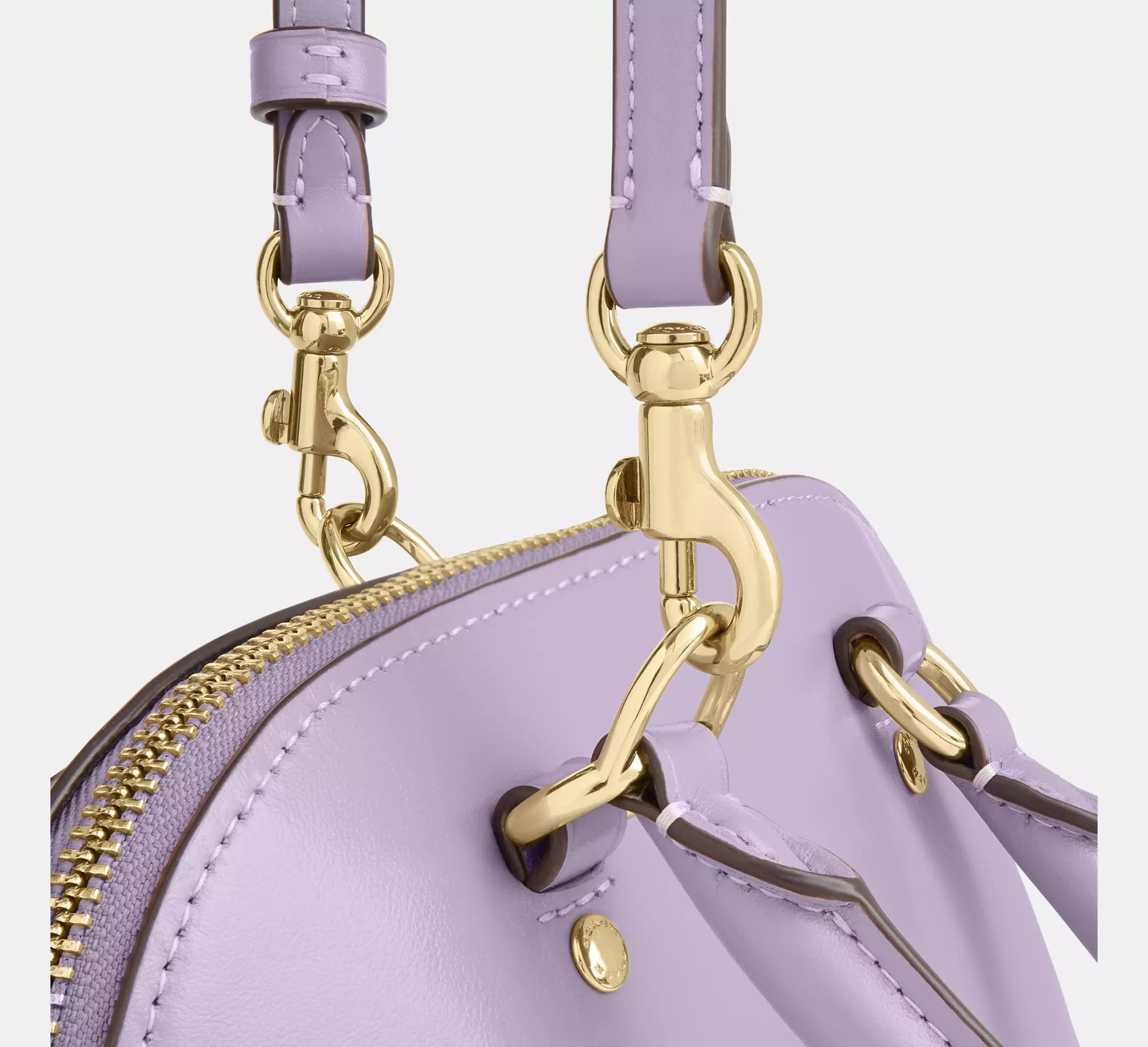 Lara Mini Satchel Bag Lilac Coach