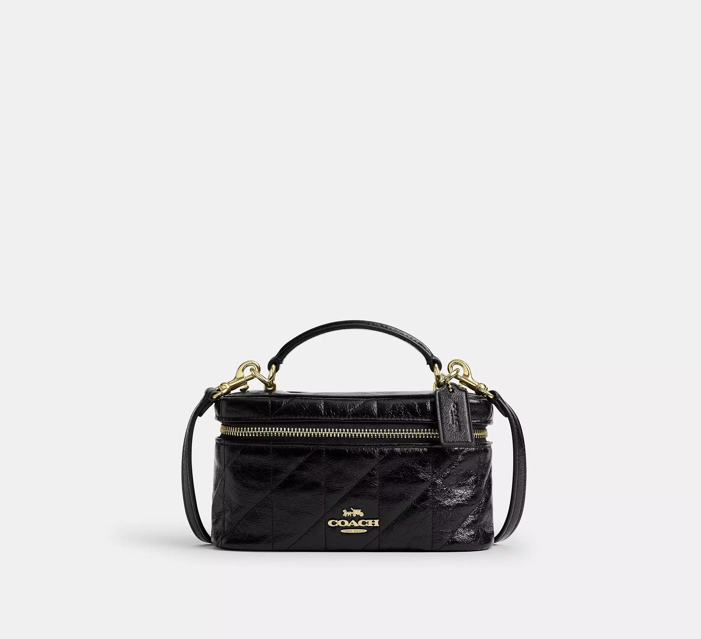 Rainer Crossbody Bag 18 With Quilting Black Coach