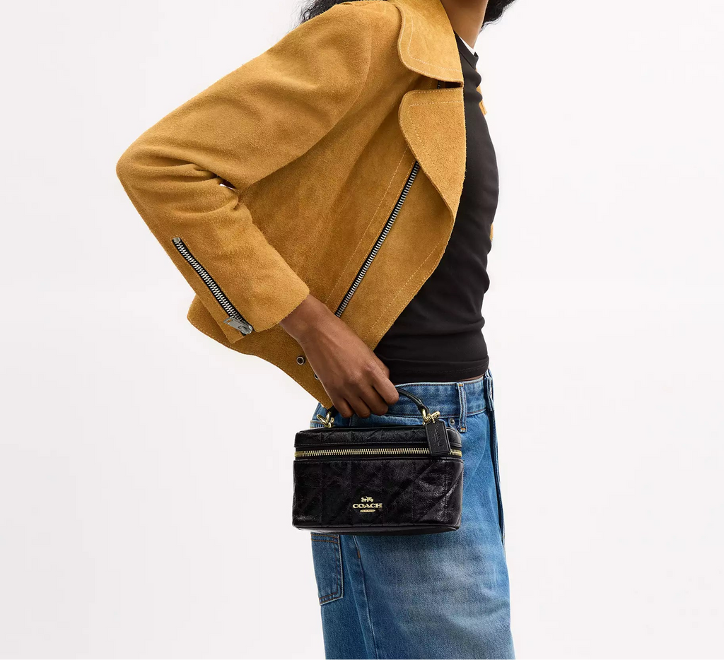 Rainer Crossbody Bag 18 With Quilting Black Coach