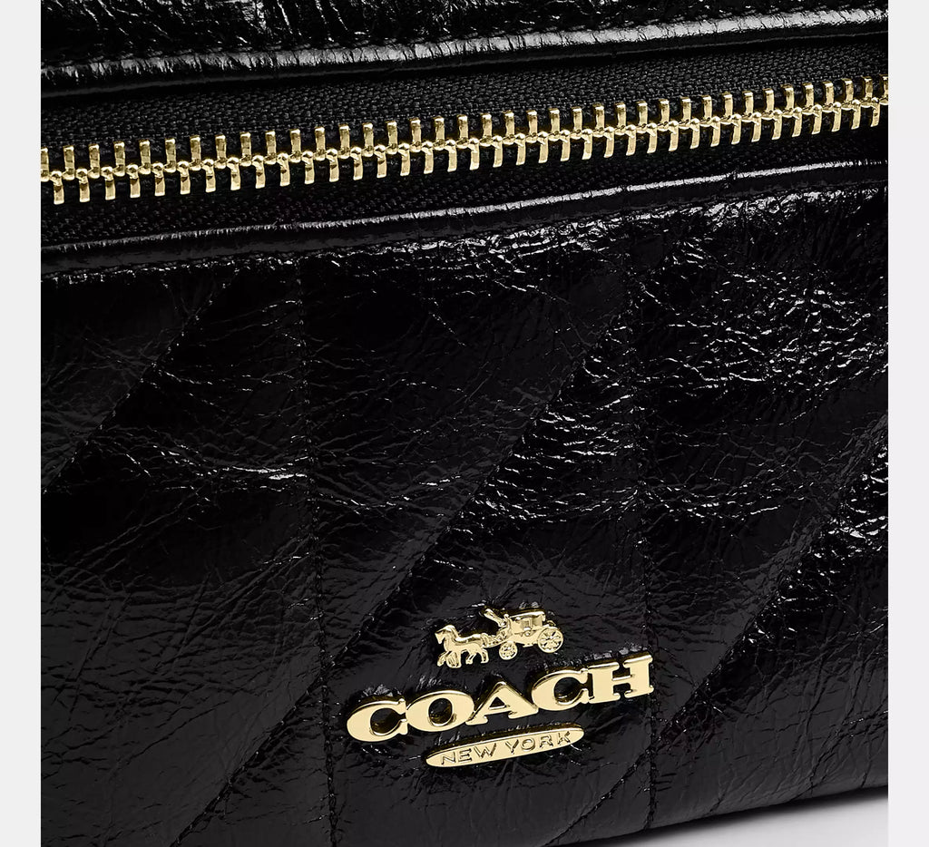 Rainer Crossbody Bag 18 With Quilting Black Coach
