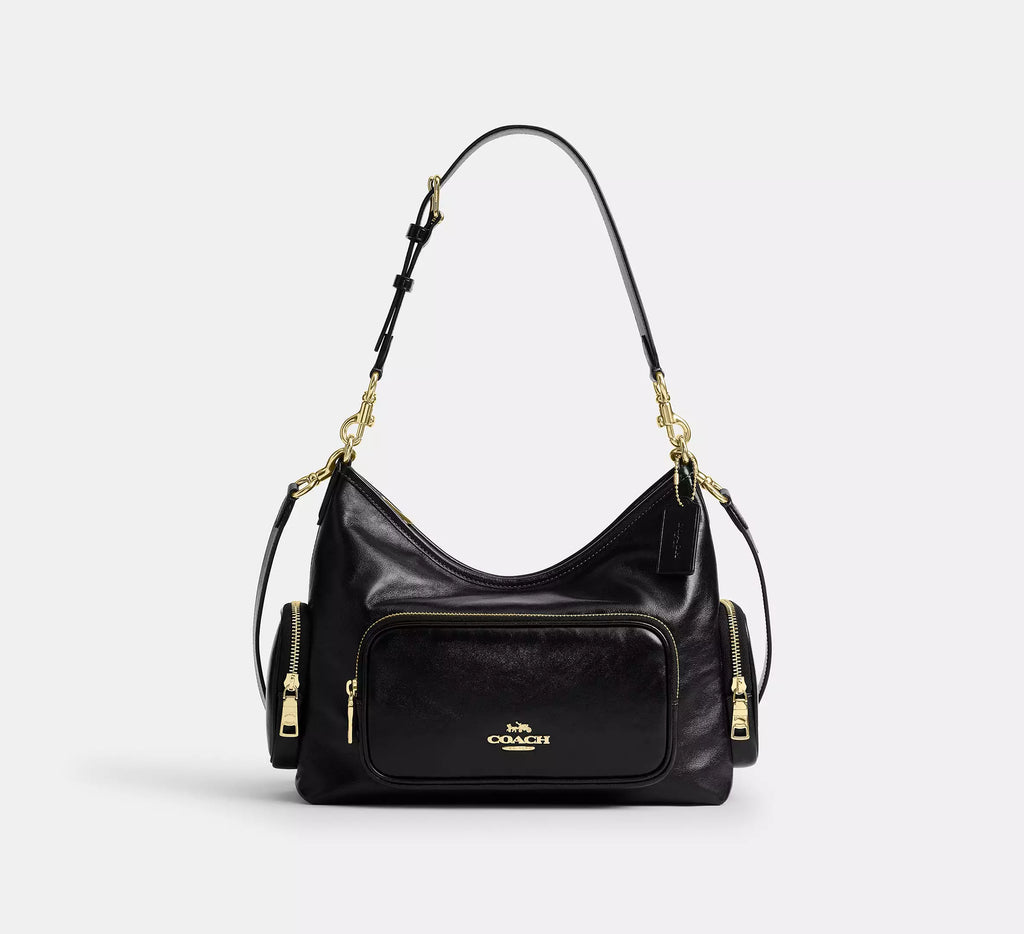 Laurel Shoulder Bag With Pockets Black Coach