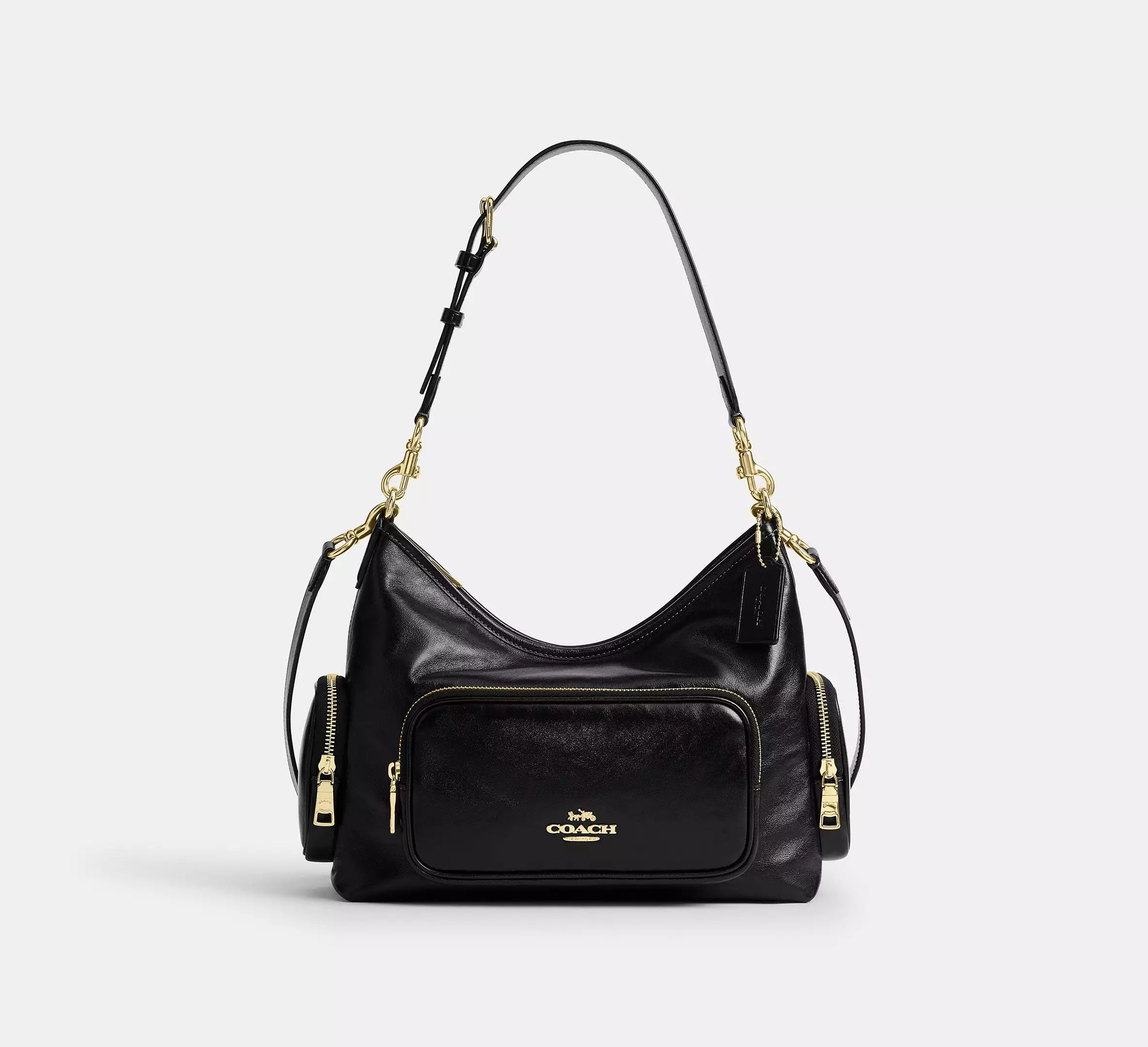 Laurel Shoulder Bag With Pockets Black Coach