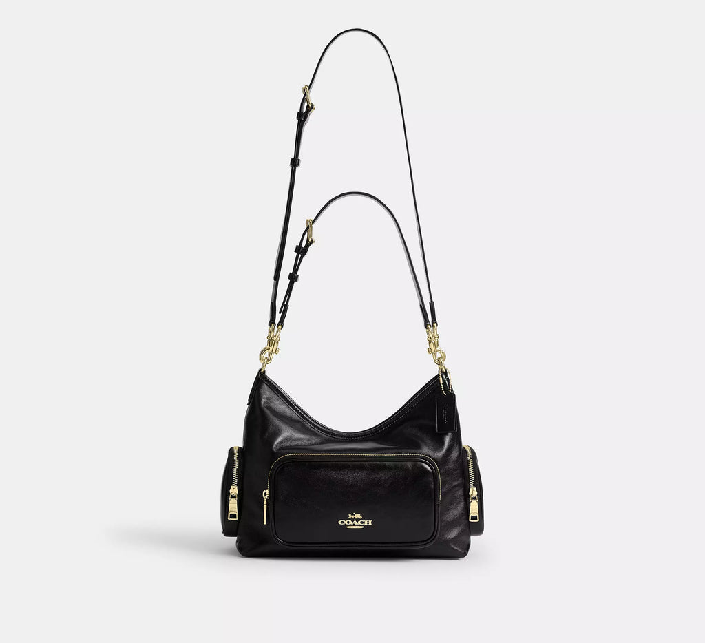 Laurel Shoulder Bag With Pockets Black Coach