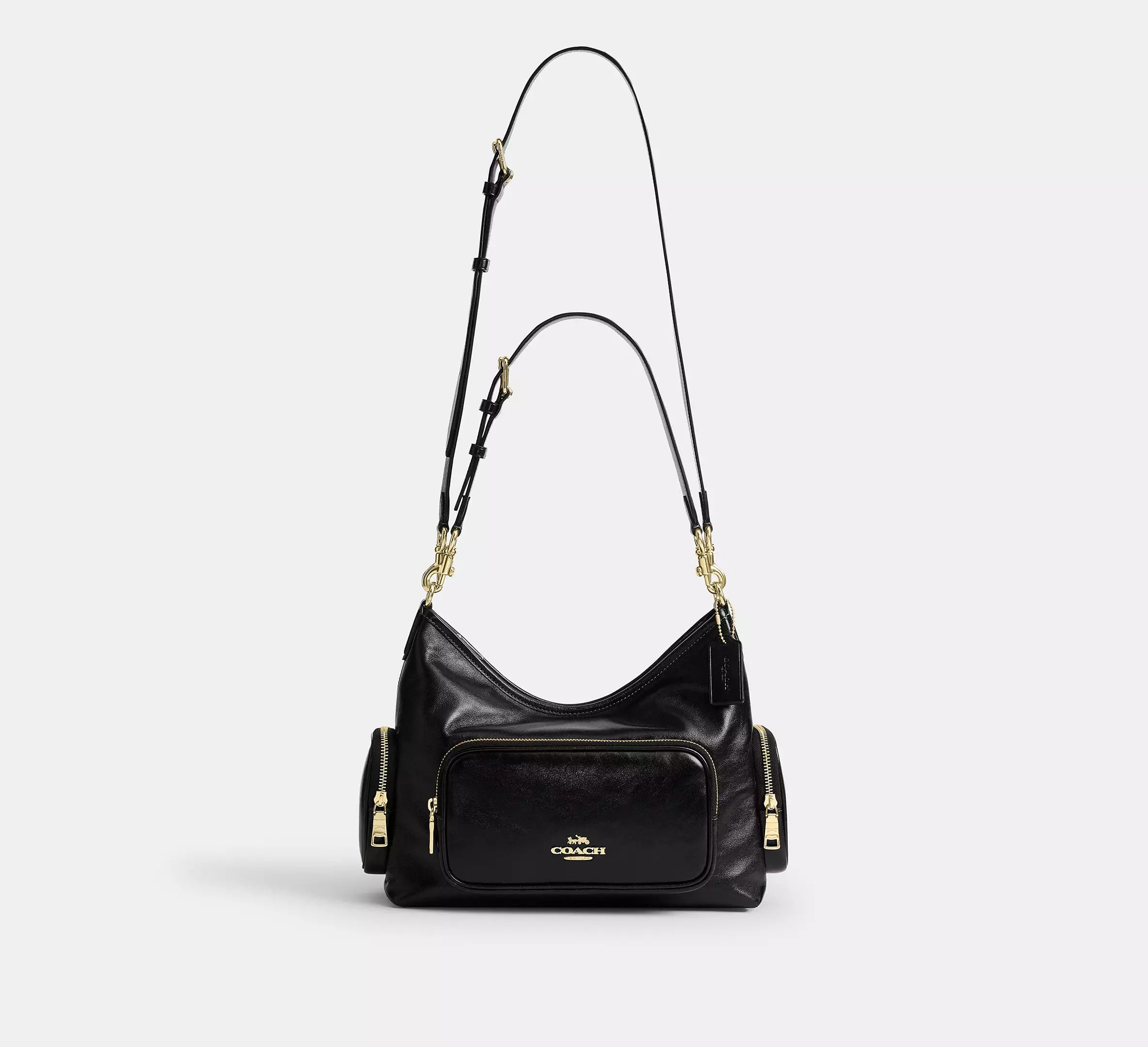 Laurel Shoulder Bag With Pockets Black Coach