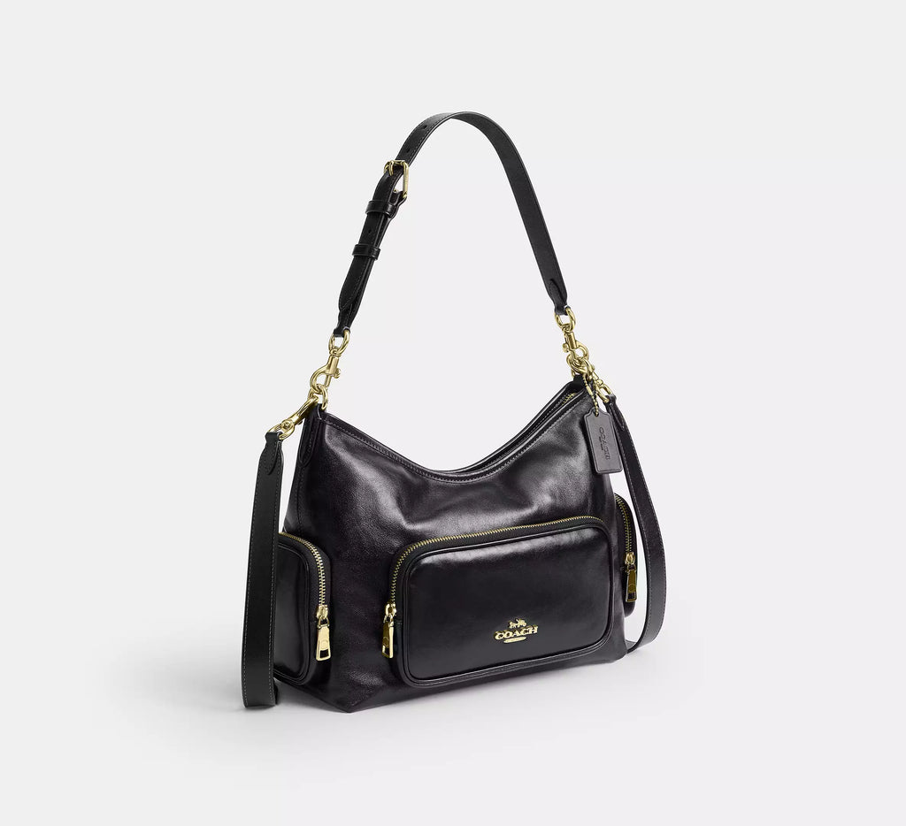 Laurel Shoulder Bag With Pockets Black Coach