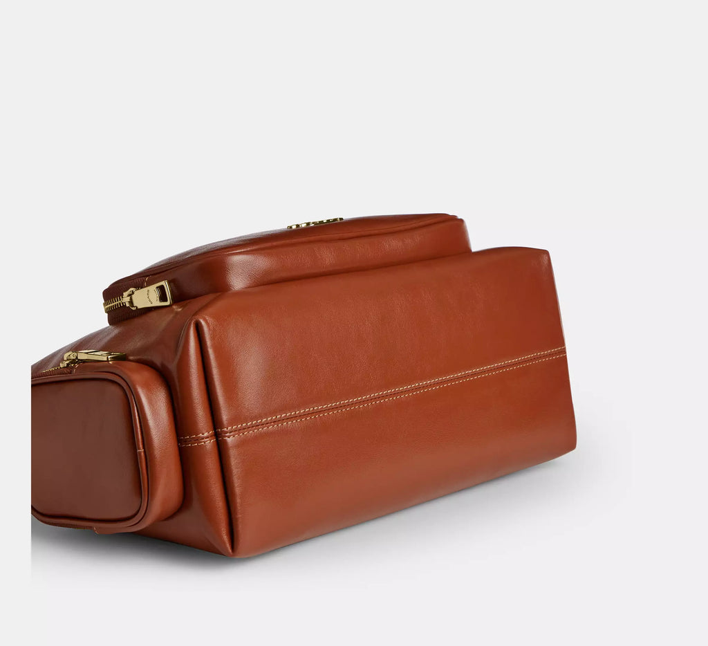 Laurel Shoulder Bag With Pockets Cinnamon Coach