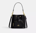 Rowan Bucket Bag With Pocket Black Coach
