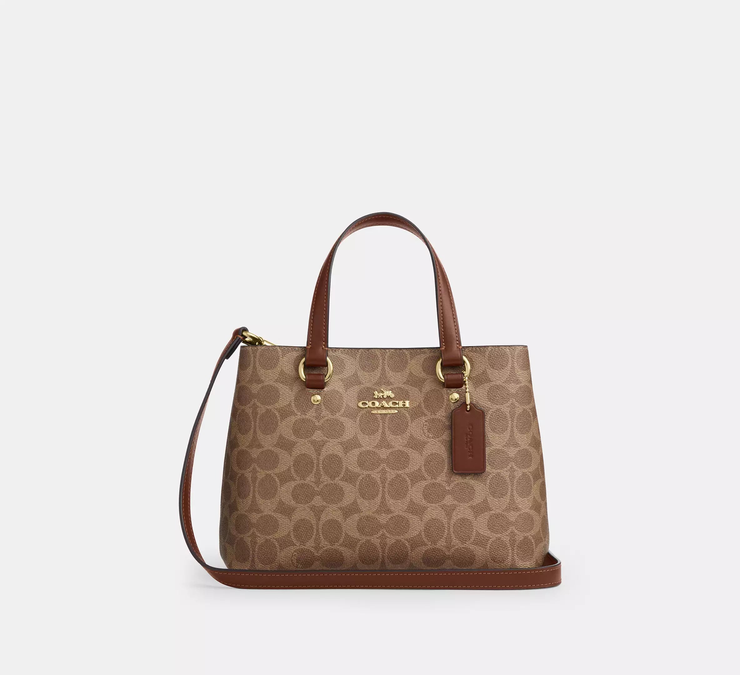 Station Carryall Bag In Signature Canvas Tan Coach