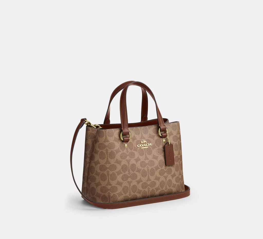 Station Carryall Bag In Signature Canvas Tan Coach