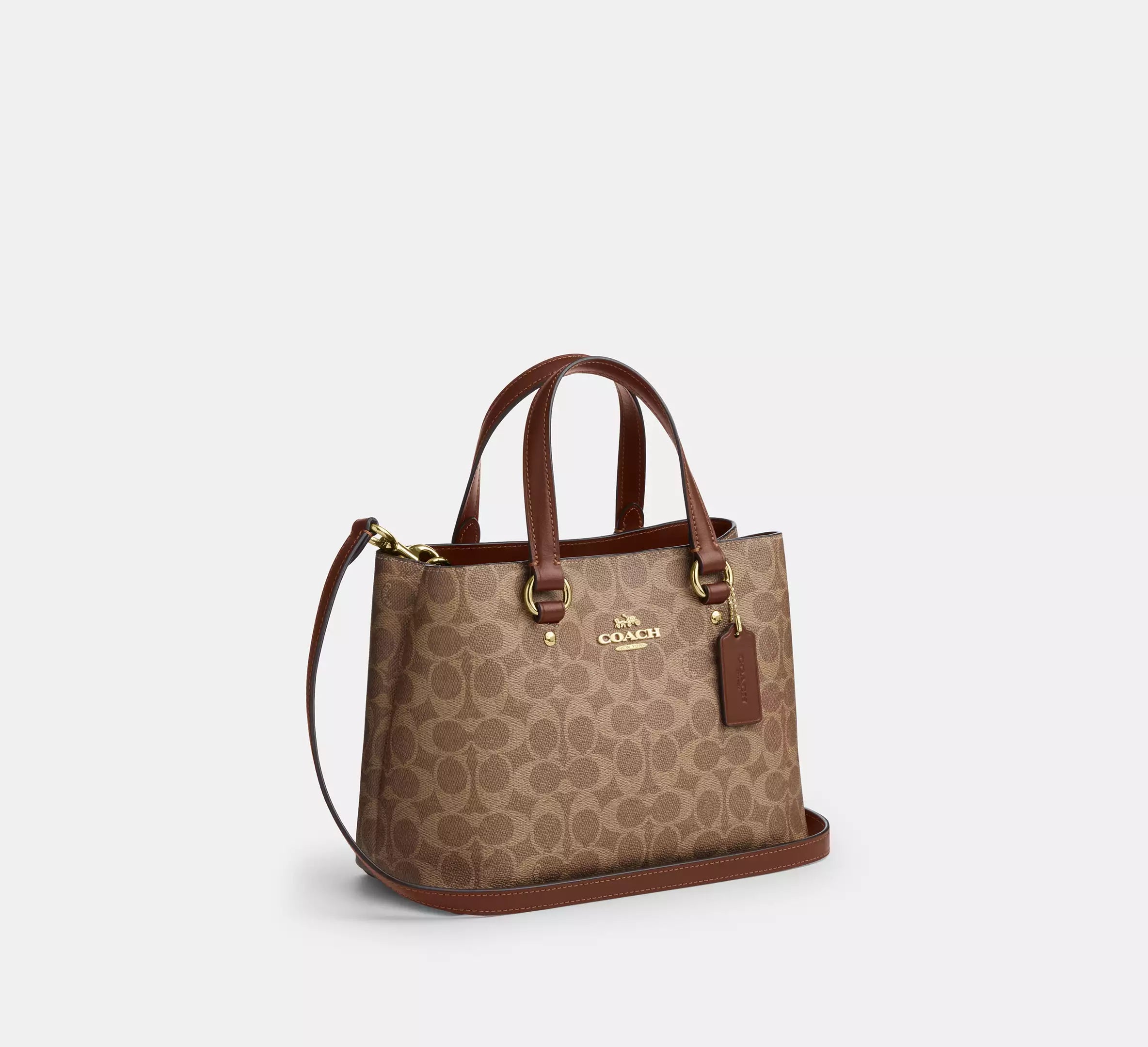 Station Carryall Bag In Signature Canvas Tan Coach