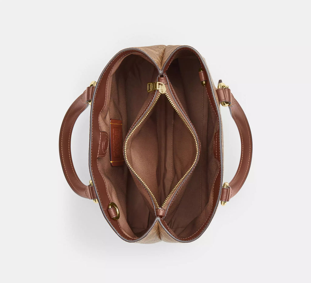 Station Carryall Bag In Signature Canvas Tan Coach