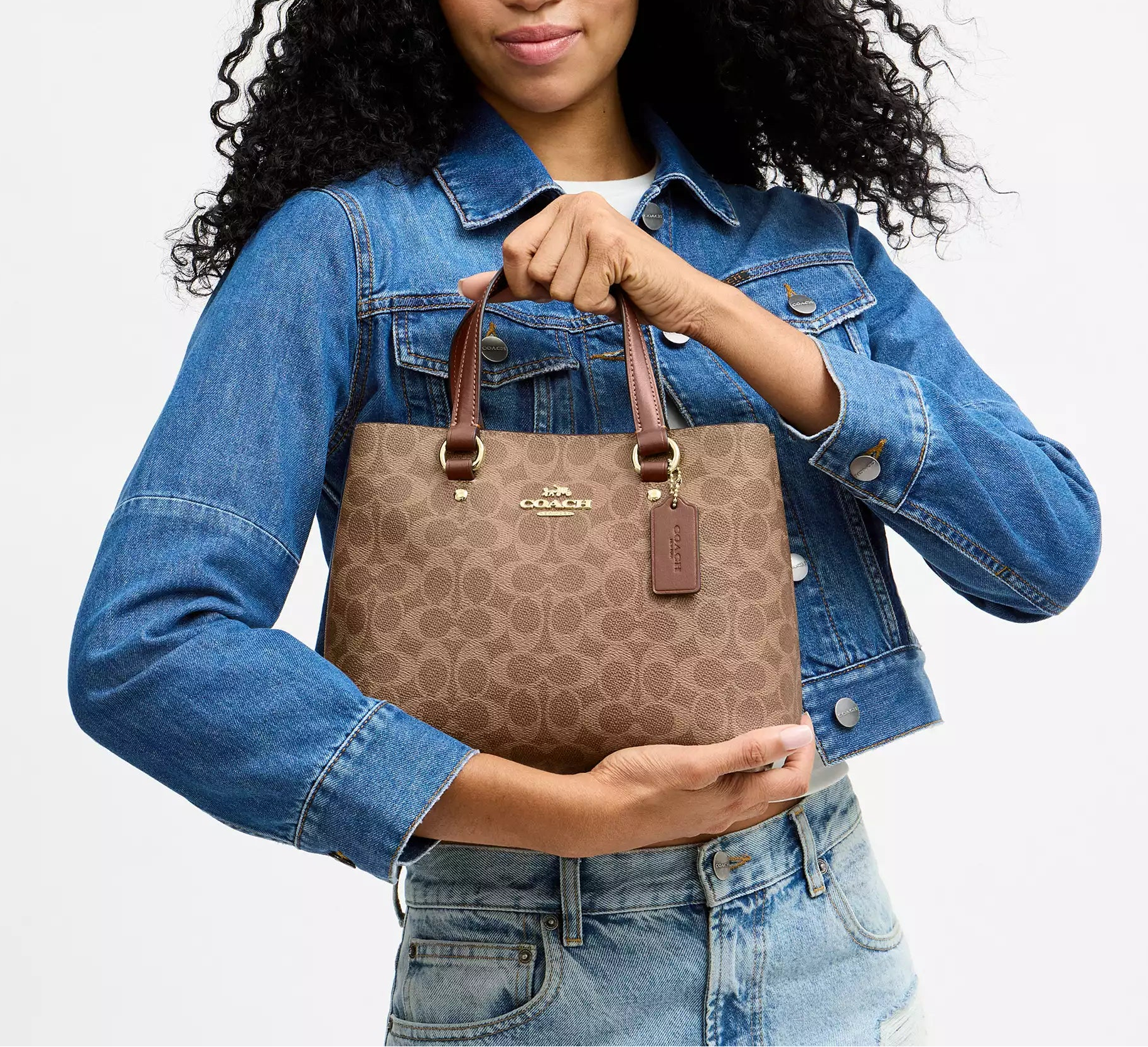 Station Carryall Bag In Signature Canvas Tan Coach