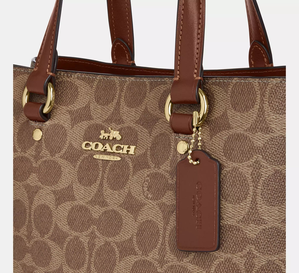 Station Carryall Bag In Signature Canvas Tan Coach