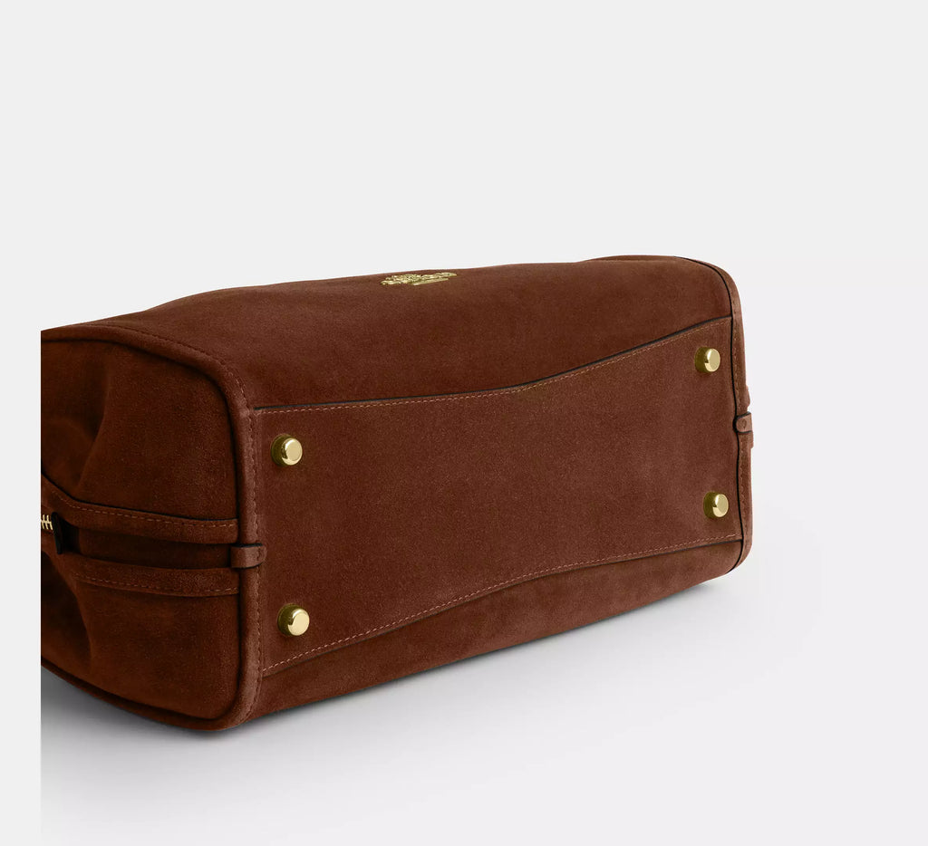 Erin Shoulder Bag Suede Warm Brown Coach