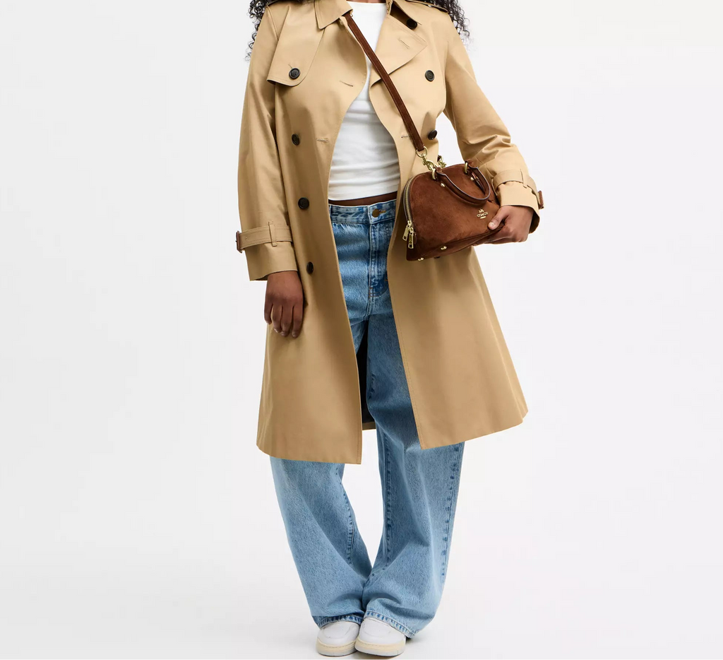 Lara Satchel Bag Suede Warm Brown Coach