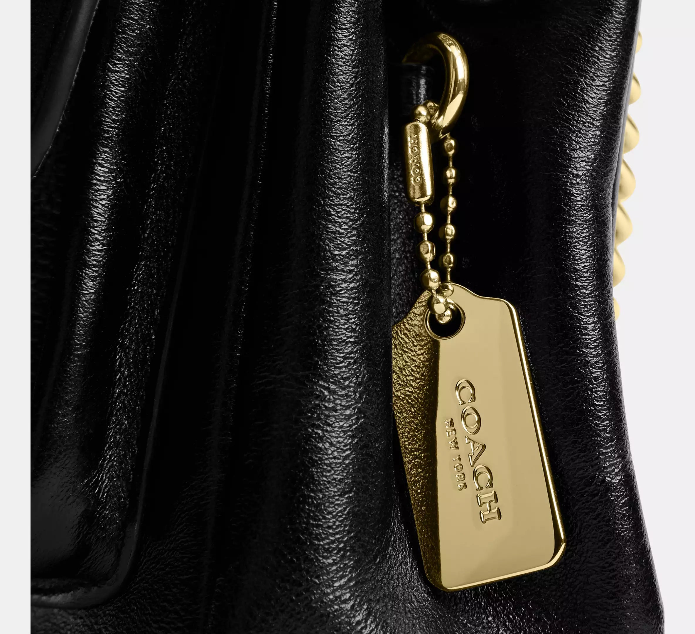 Elodie Crossbody Bag 18 In Signature Canvas Walnut Black Coach