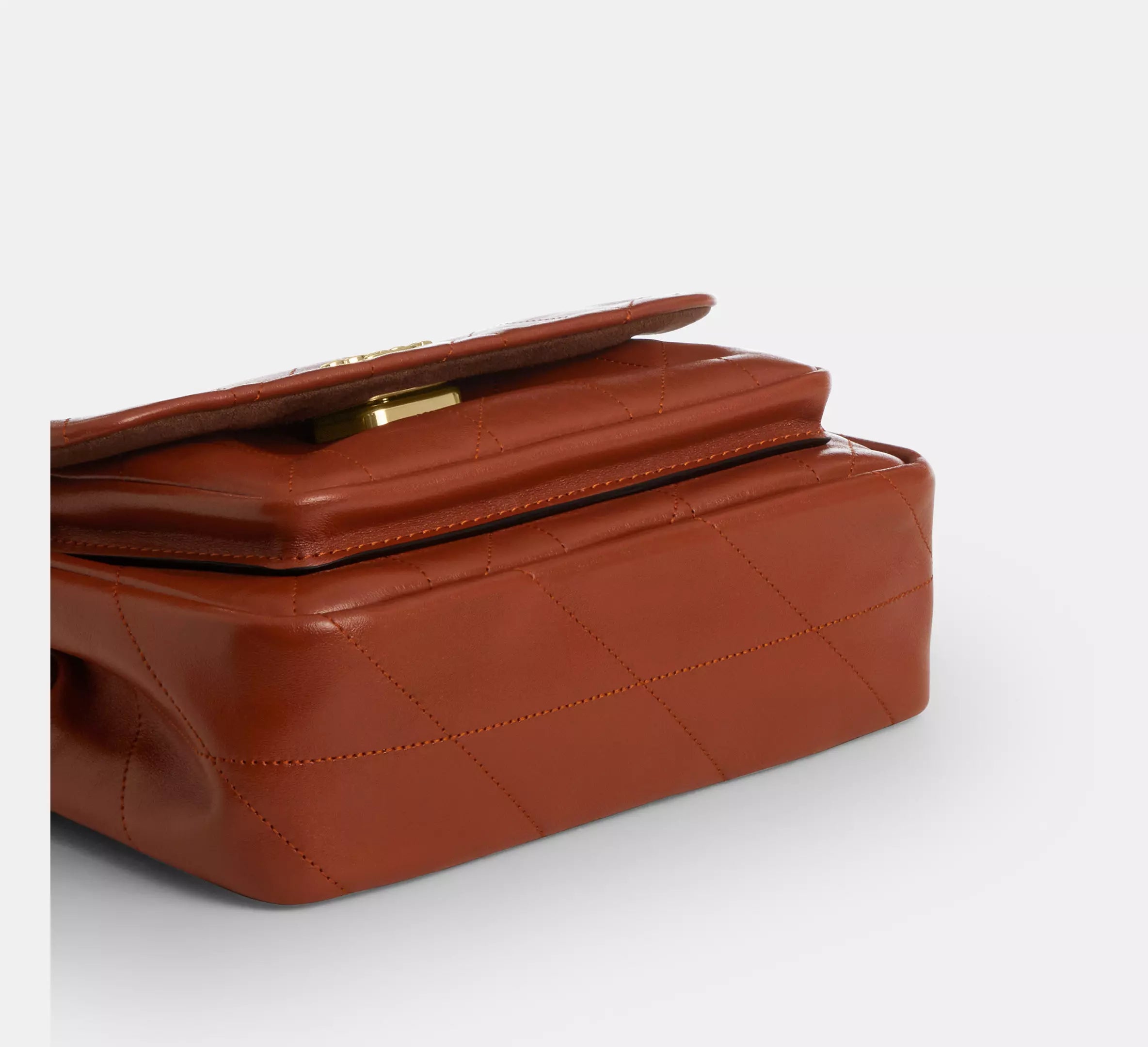 Elodie Crossbody Bag 18 With Quilting Cinnamon Coach
