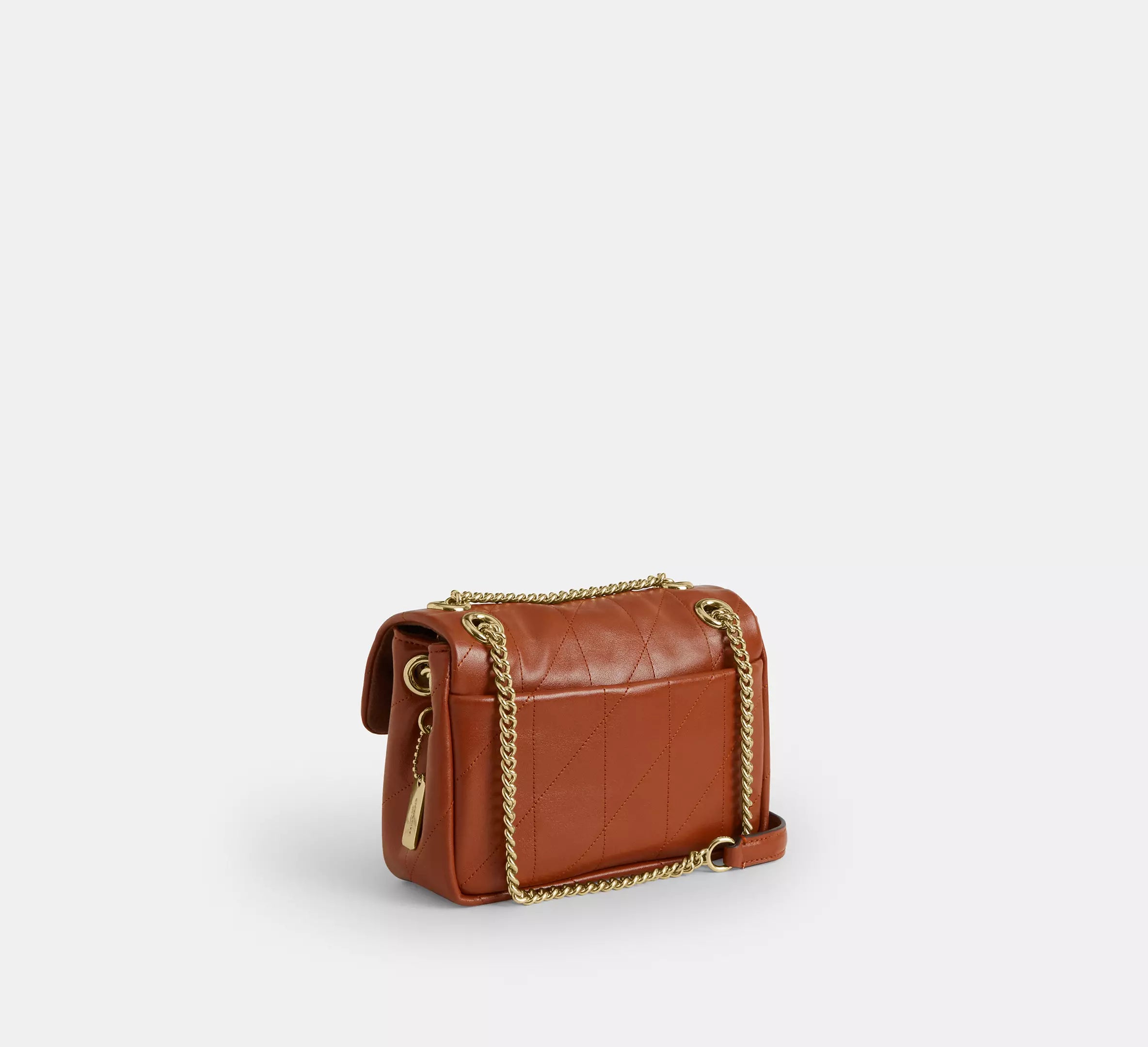 Elodie Crossbody Bag 18 With Quilting Cinnamon Coach