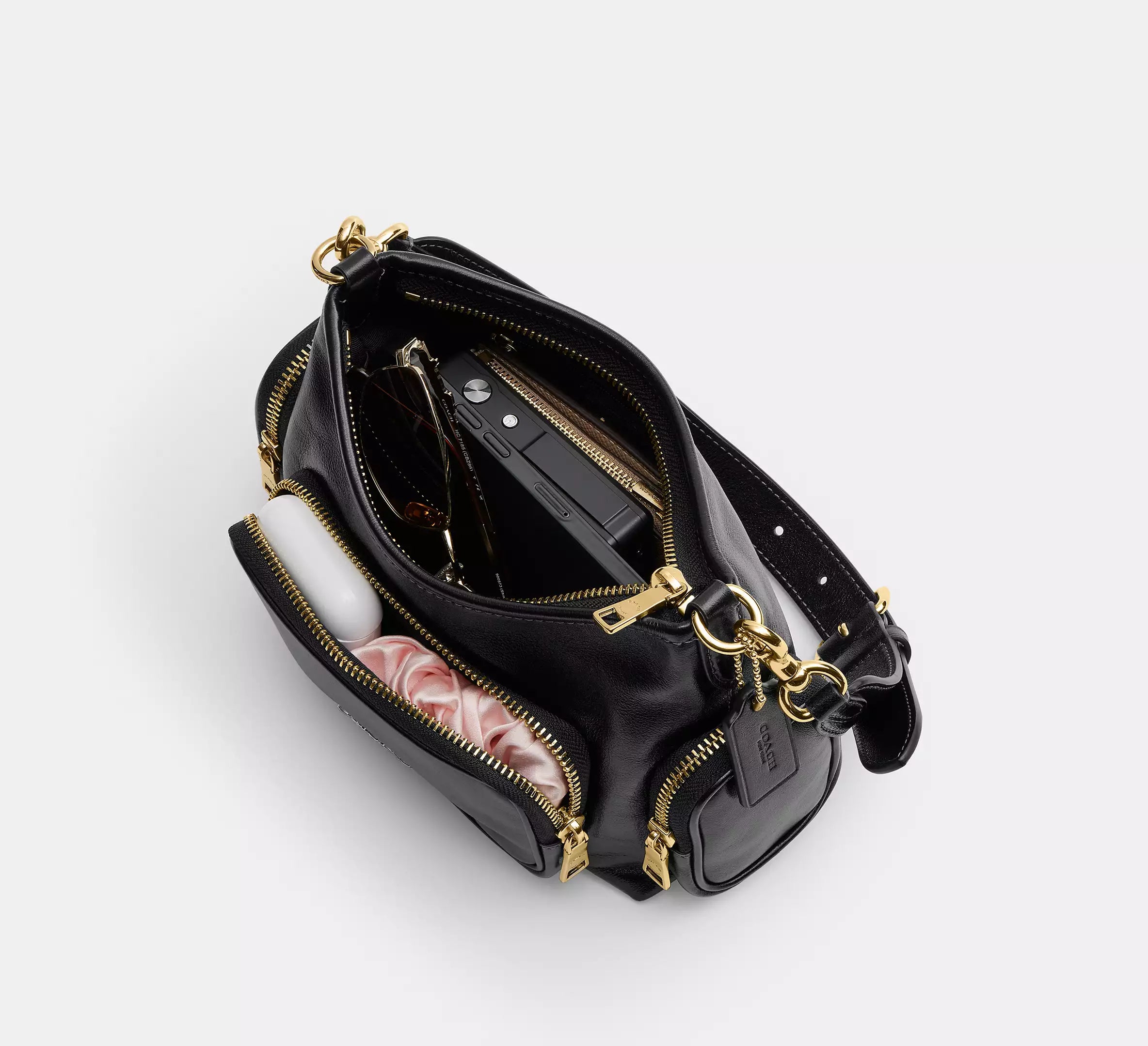 Laurel Shoulder Bag 22 With Pockets Black Coach