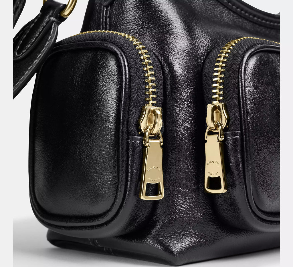 Laurel Shoulder Bag 22 With Pockets Black Coach