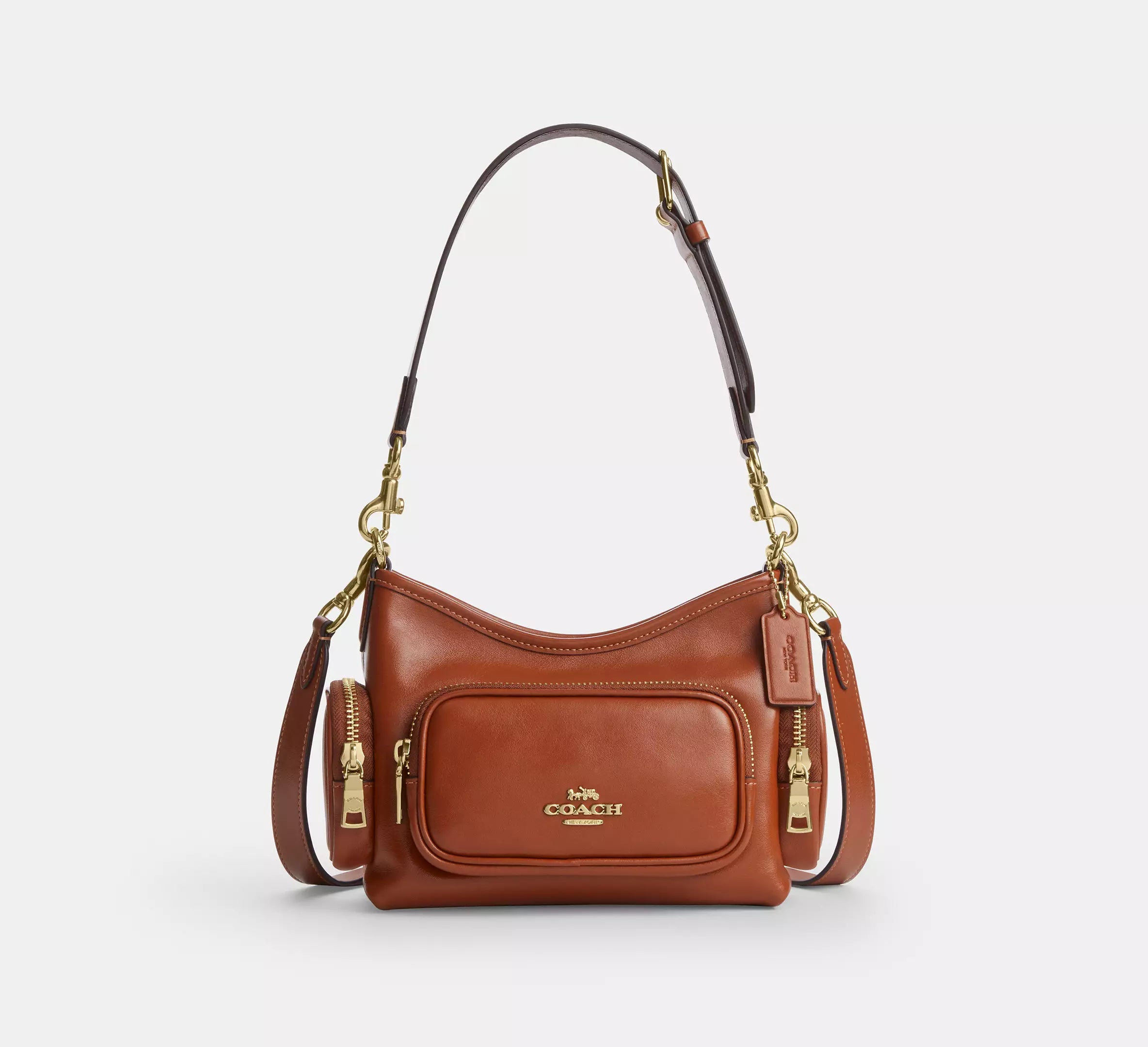 Laurel Shoulder Bag 22 With Pockets Cinnamon Coach