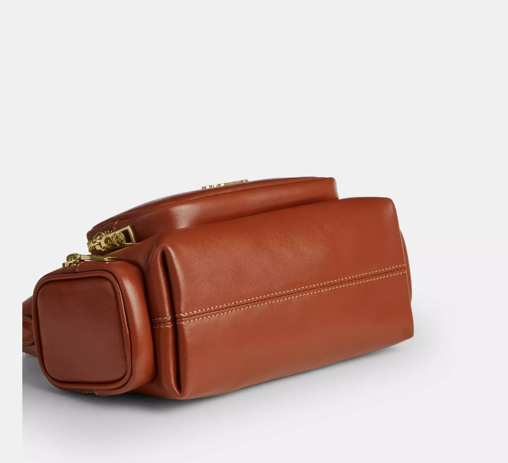 Laurel Shoulder Bag 22 With Pockets Cinnamon Coach