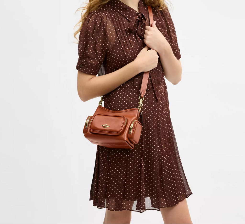 Laurel Shoulder Bag 22 With Pockets Cinnamon Coach