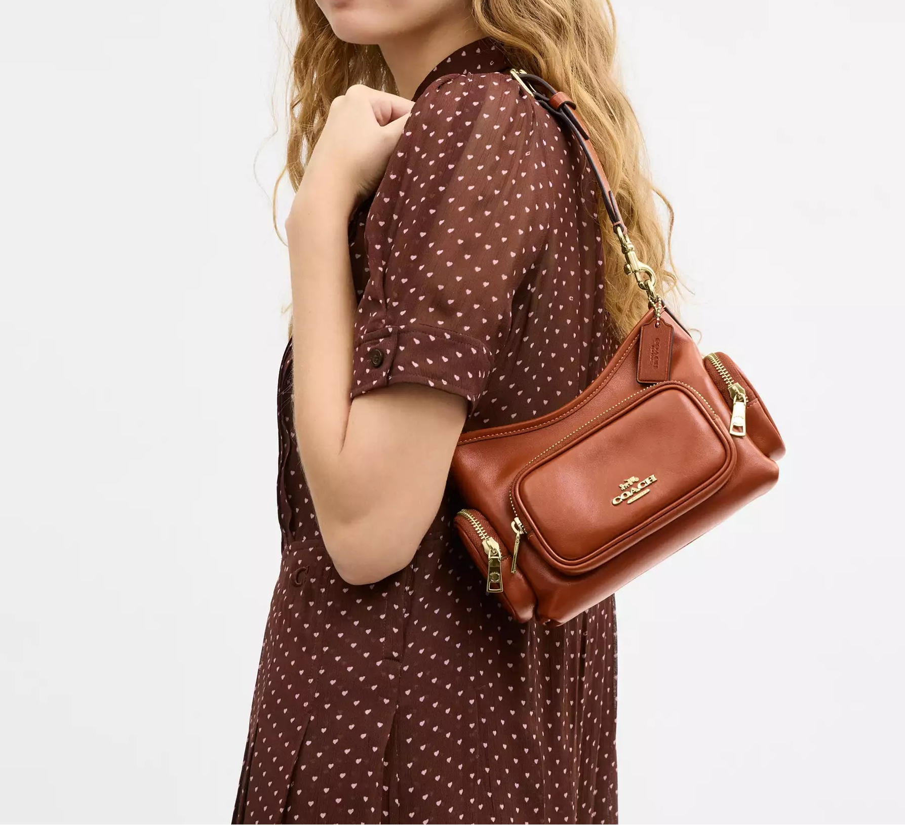 Laurel Shoulder Bag 22 With Pockets Cinnamon Coach