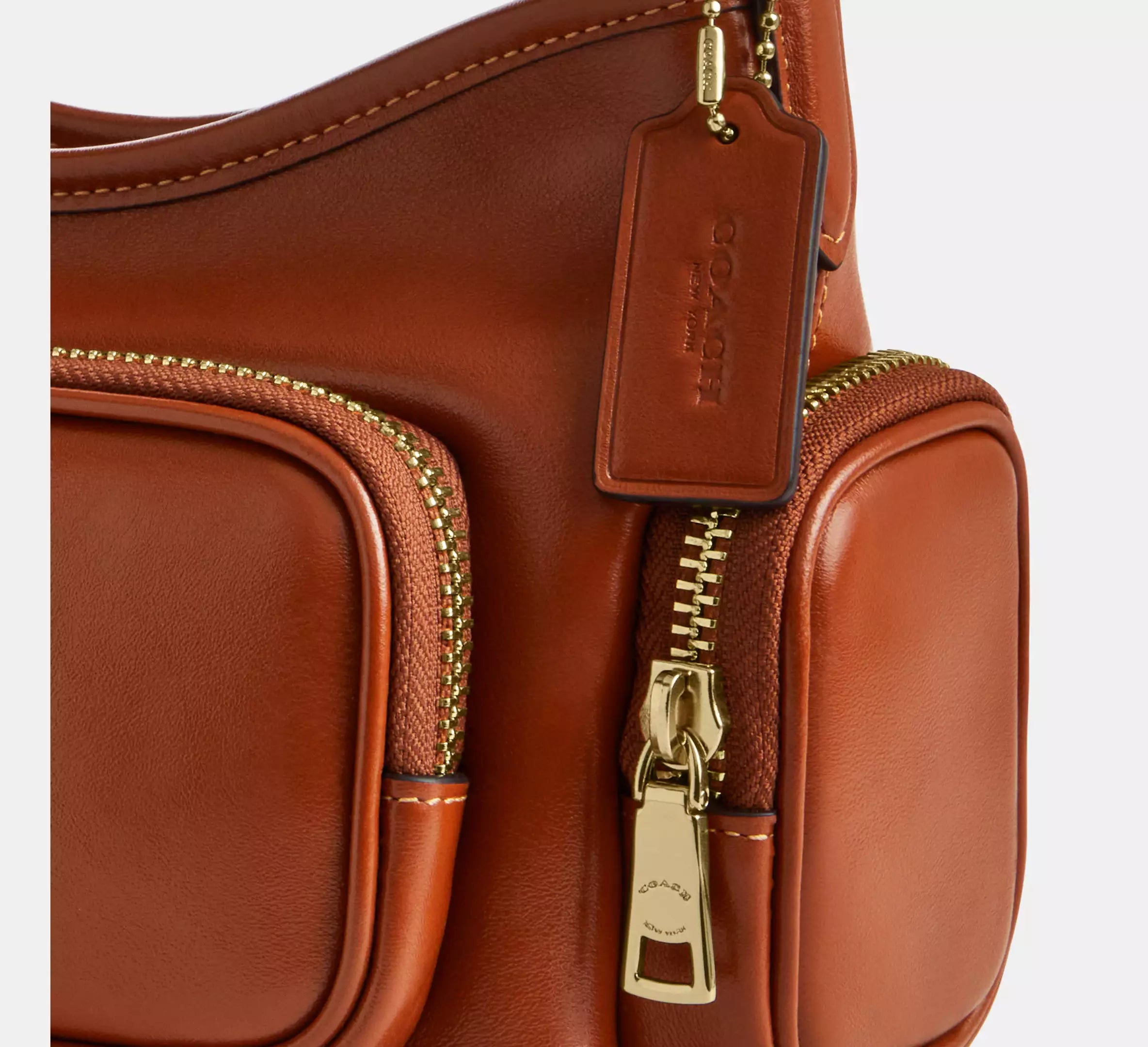 Laurel Shoulder Bag 22 With Pockets Cinnamon Coach
