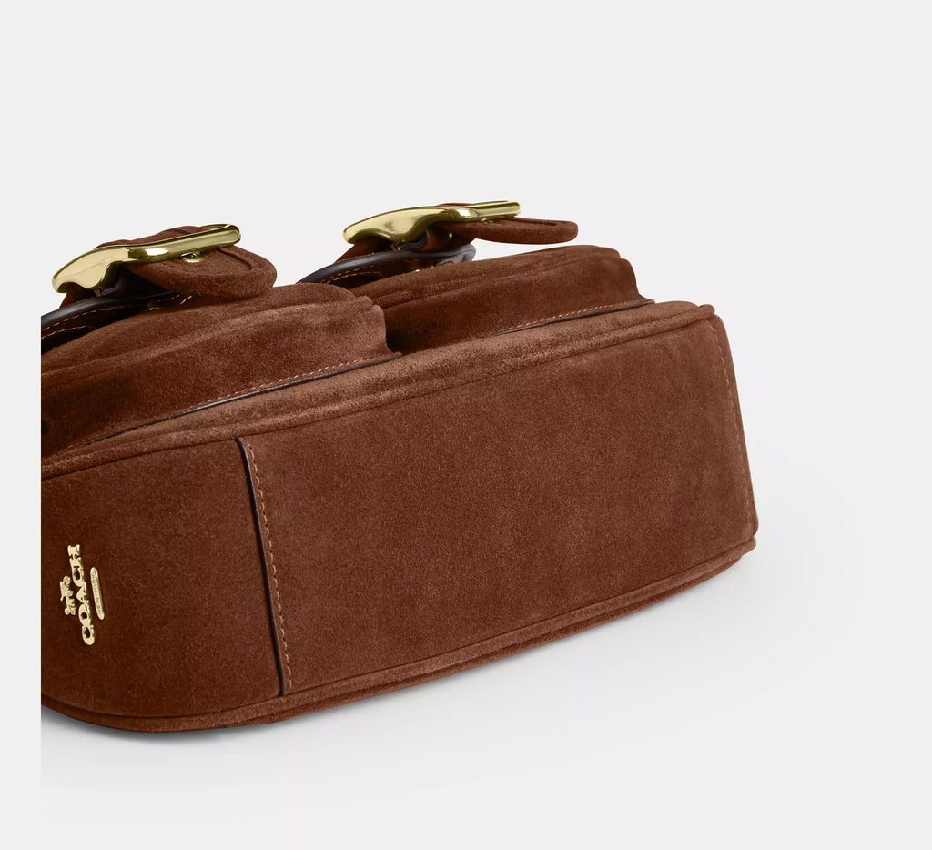 Ashton Shoulder Bag Suede Warm Brown Coach