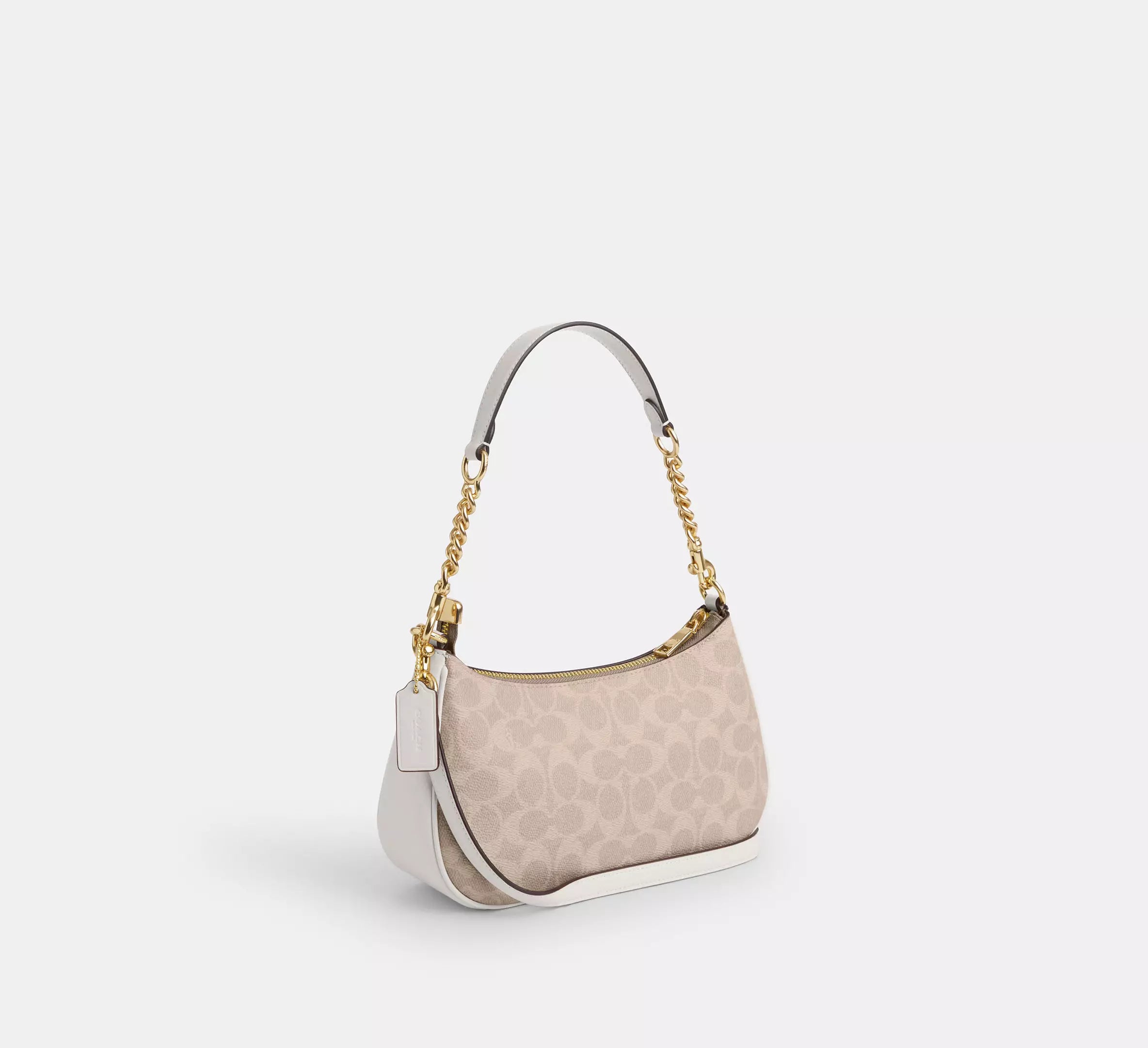 Teri Shoulder Bag In Signature Canvas Sand Chalk Coach